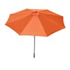 Top view of the 9-foot terracotta patio umbrella.