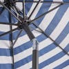 Close-up of the push-tilt on the pole of the 9-foot patio umbrella.
