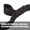 Made of strong, non-slip, polyester and nylon material.