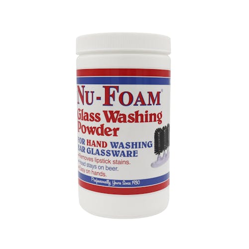 Glissen Chemical 2-pound Nu-Foam Glass Washing Powder.