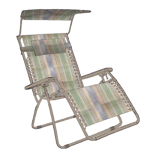 Bliss Hammocks 30-inch Wide XL Multi-Stripe Zero Gravity Chair.