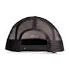 Rear view of the Slick Products one-size-fits-all black and white micro snapback hat.