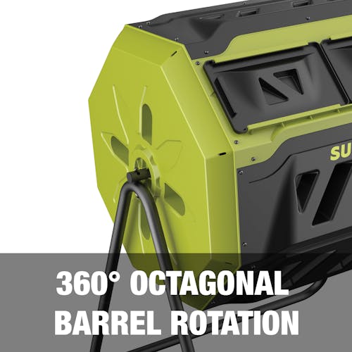 360-degree octagonal barrel rotation.