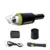 Auto Joe Cordless 8.4-Volt Handheld Vacuum Cleaner with USB cord and charger adapter, vacuum cap, and nozzle/brush attahcment.