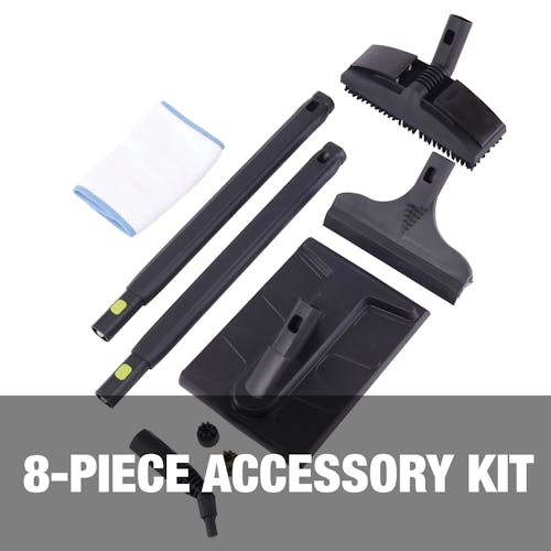 8-piece accessory kit.