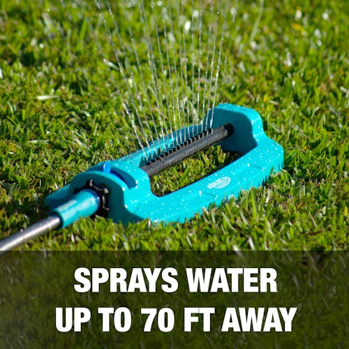 Sprays water up to 70 feet away.