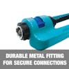 Durable metal fitting for secure connections.