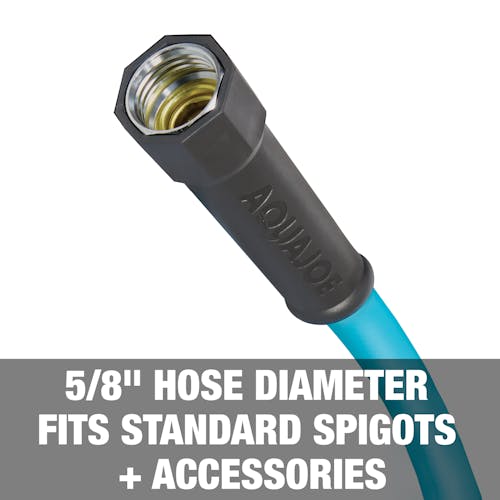 5/8-inch hose diameter fits standard spigots and accessories.
