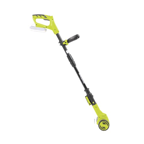 Side view of the Sun Joe 24-Volt cordless weed sweeper kit.