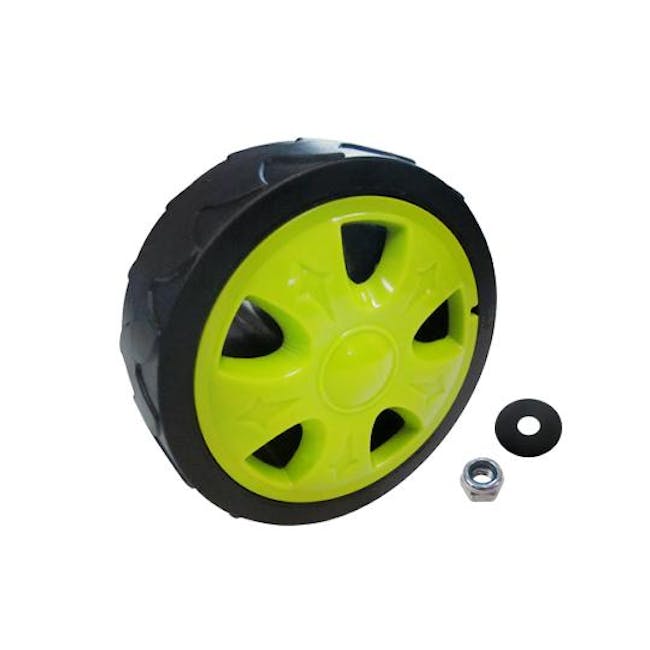 Front Wheel Assembly for iON16LM and MJ402E lawn mowers.