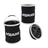 Aqua Joe 3.4-gallon set of 3 black portable folding buckets.