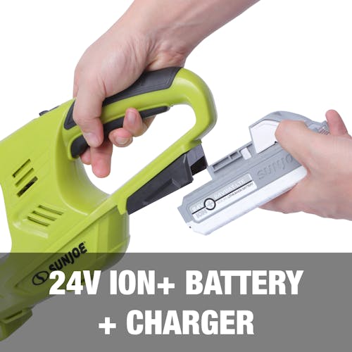 24-volt lithium-ion battery plus a charger.