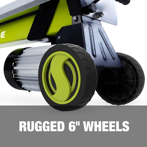 Rugged 6-inch wheels.