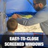 Easy to close screened windows.