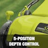 5-position depth control.