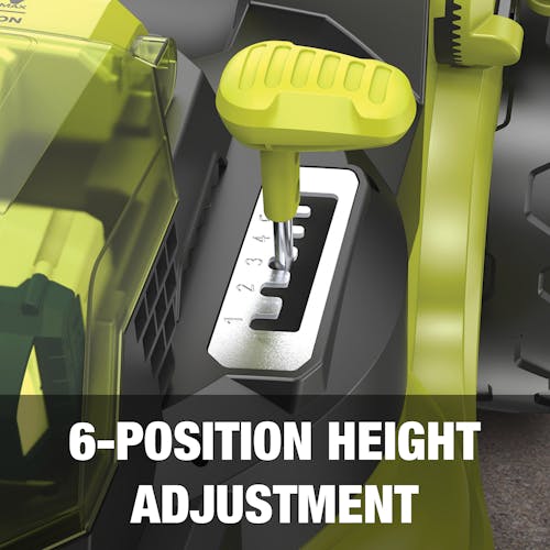 6-position height adjustment.