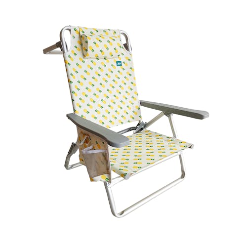 Bliss Hammocks Folding Pineapple Beach Chair with Towel Rack.