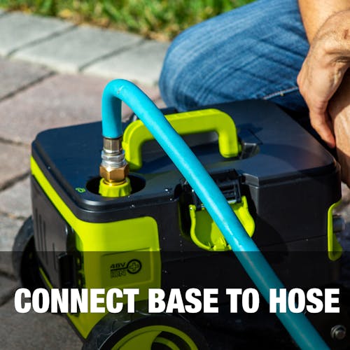 Connect base to hose.