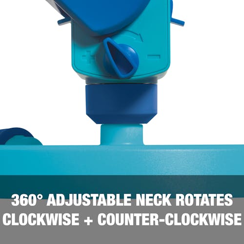 360-degree adjustable neck rotates clockwise and counter-clockwise.