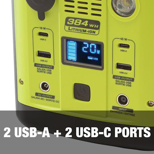 2 USB-A and 2 USB-C ports.