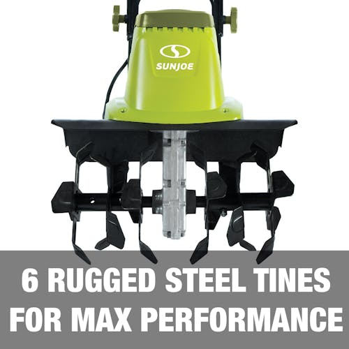 6 rugged steel tines for max performance.
