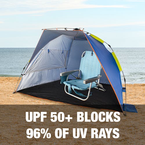 UPF 50+ blocks 96 percent of UV rays.