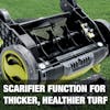 Scarifier function for ticker, healthier turf.