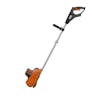 Snow Joe 24-volt cordless 12-inch snow shovel kit in orange plus a 5.0-Ah lithium-ion battery and quick charger.