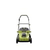 Sun Joe 48-volt cordless 17-inch lawn mower kit plus two 4.0-Ah lithium-ion batteries and dual-port quick charger.