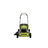 Bottom-angled view of the Sun Joe 48-volt cordless 21-inch lawn mower kit.