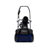 Snow Joe 48-volt cordless q5-inch snow blower with two 5.0-Ah batteries and charger.