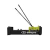 Sun Joe 10-ton Hydraulic Log Splitter with log on it.